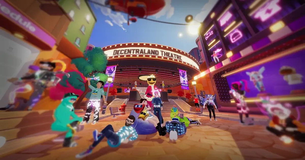 Paisaje del mundo virtual Decentraland