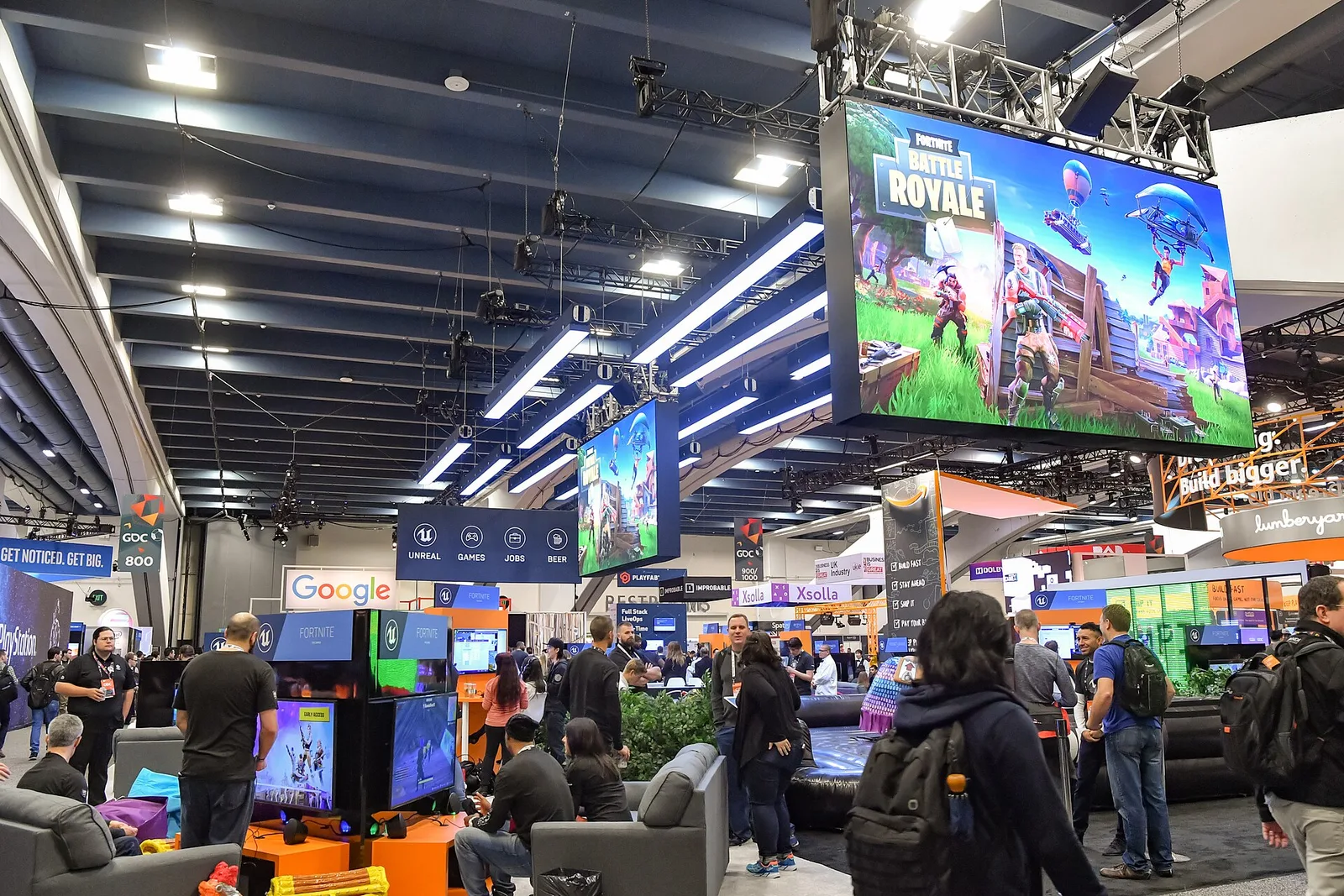 Zona de Fortnite en la feria de desarrolladores GDC 2018